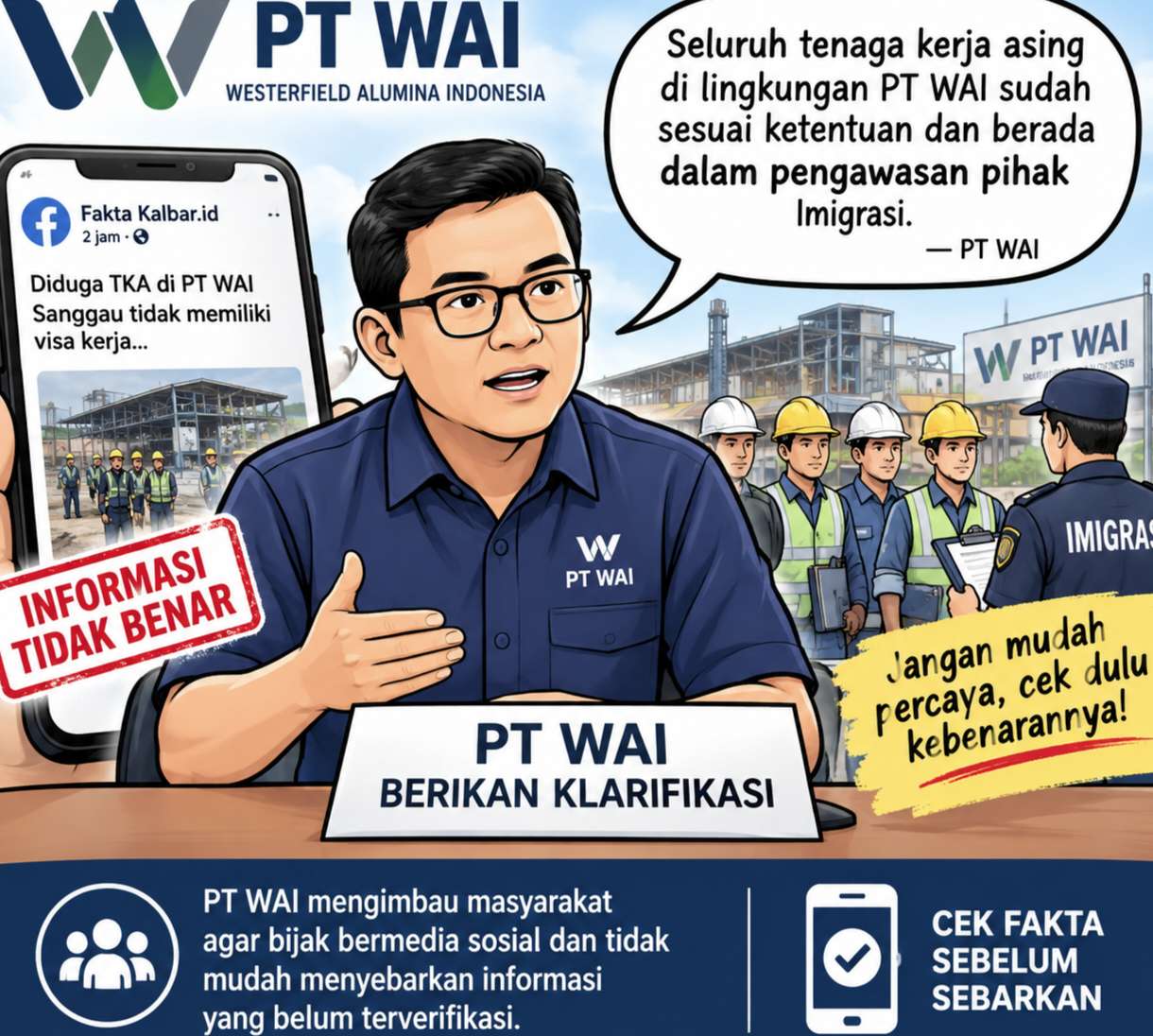 PT WAI Sanggau Luruskan Informasi TKA di Media Sosial, Imbau Warga Cek Fakta Sebelum Sebarkan