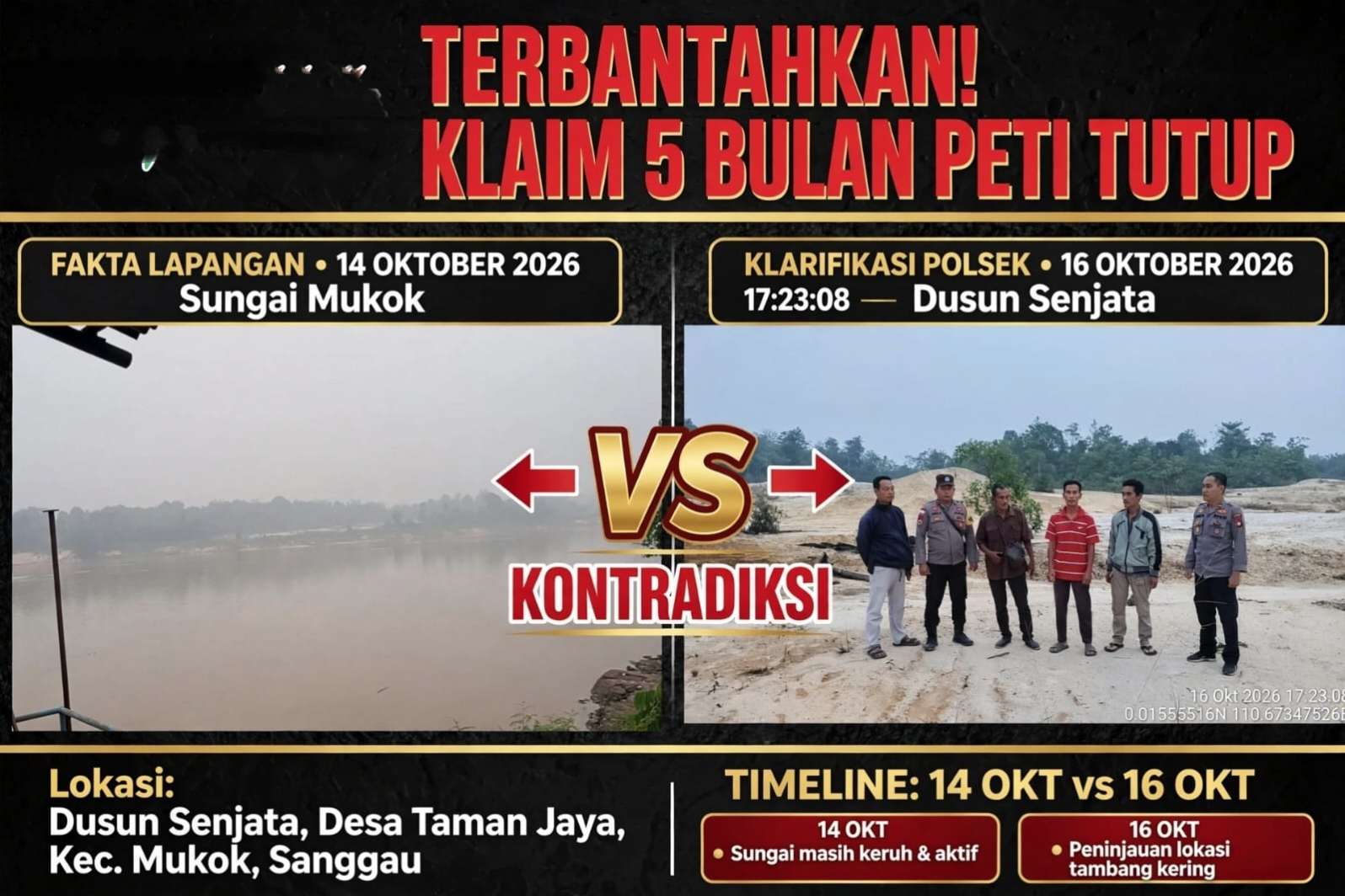 VIDEO PETI DI  MUKOK MUNCUL, PUBLIK PERTANYAKAN AKURASI PENGECEKAN POLSEK